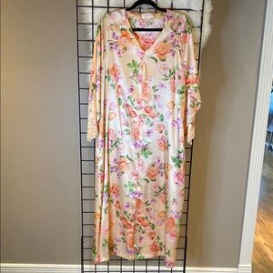 Floral Satin Nightgown